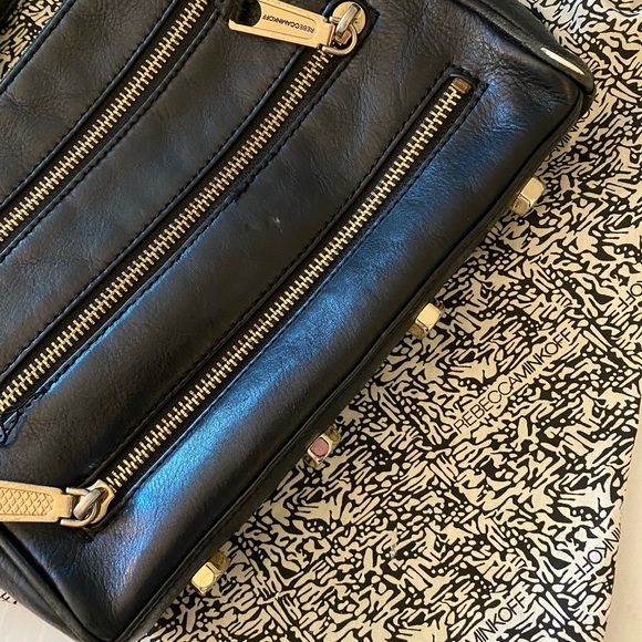 Rebecca Minkoff black leather zipper crossbody bag - Picture 5 of 5